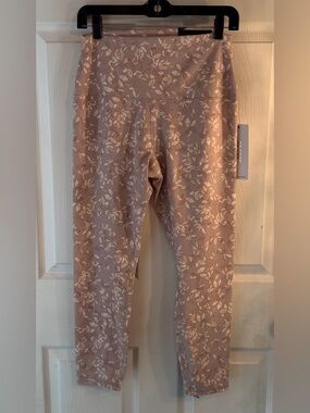 Floral Print High-Waist Leggings in Blush